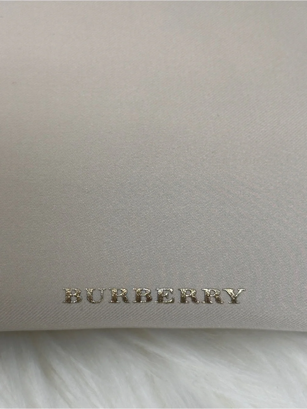 NWOT! Burberry Clutch/Makeup Pouch With Gold Logo